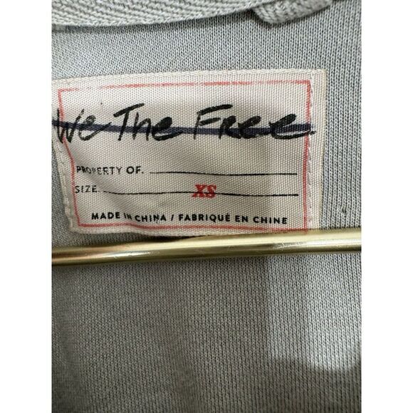 Free People We The Free Sadie Surplus Knit Grey Jacket Fleece Hoodie XS - Picture 7 of 7